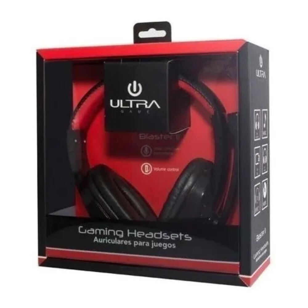 Audifono Gamer Jack 3.5 Ps4 Xbox Pc 2mts Negro Rojo image number 2.0