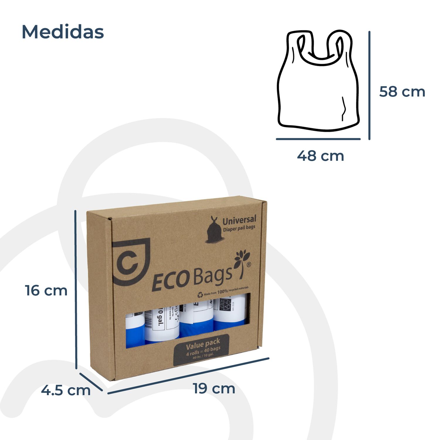 Bolsas Basura Ecobags 4x40 Bebesit image number 5.0