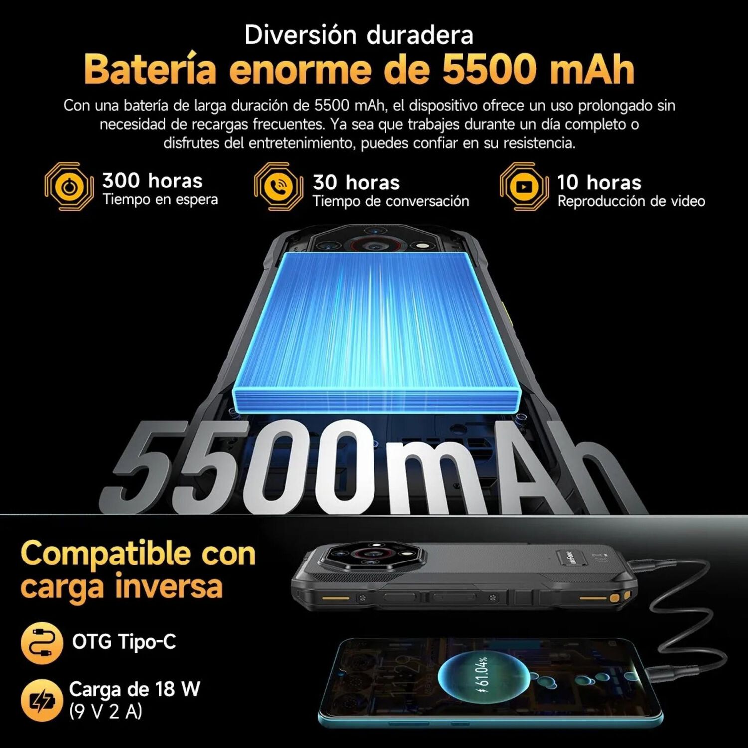 Ulefone Armor X32 Pro Dualsim 5g Ultra Resistente Con Visi&oacute;n Nocturna Y Android 14 image number 6.0