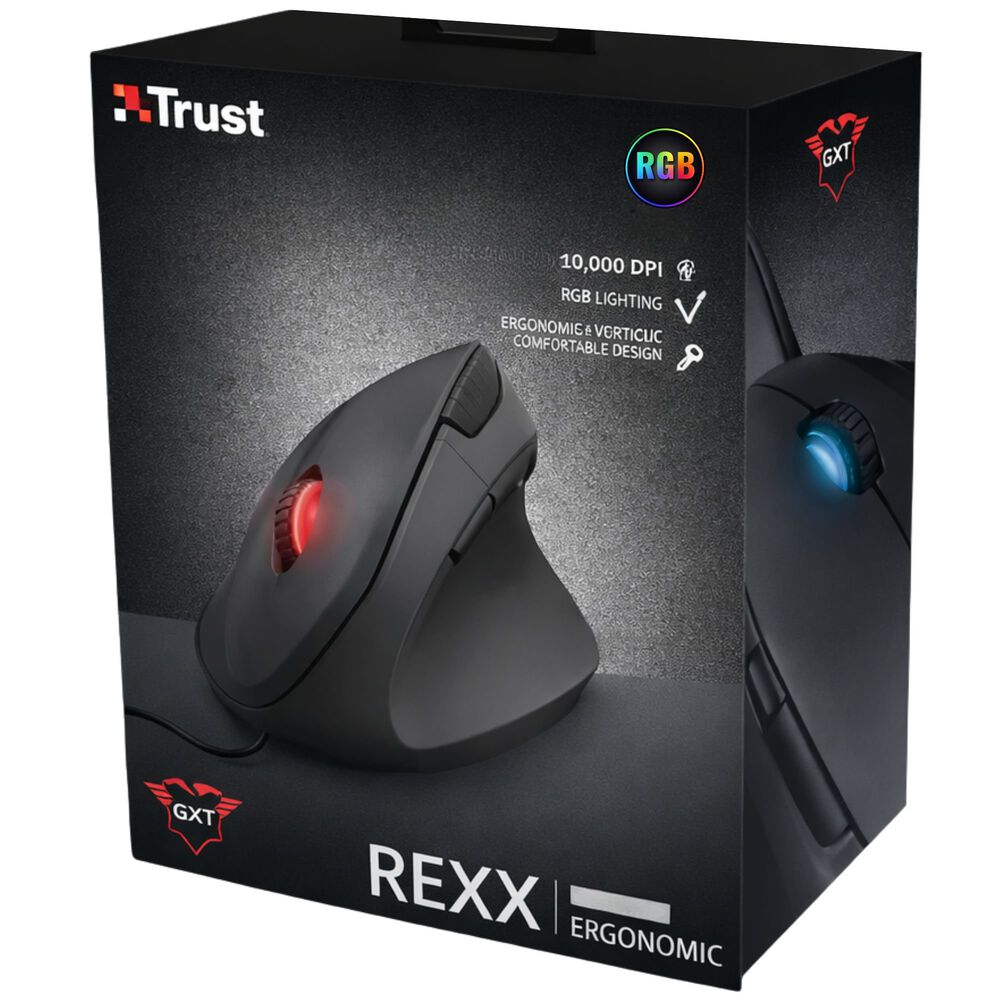 Mouse Gamer Vertical Trust Gxt 144 Rexx 10000 Dpi Ergonomico image number 11.0