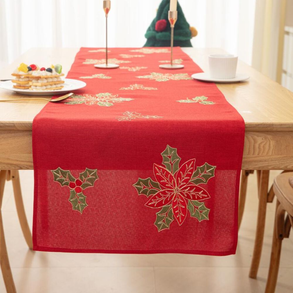 Camino De Mesa Navide&ntilde;o 36x180 Cm Dise&ntilde;o En Arpillera Ideal Para Decoraci&oacute;n Md05 image number 1.0