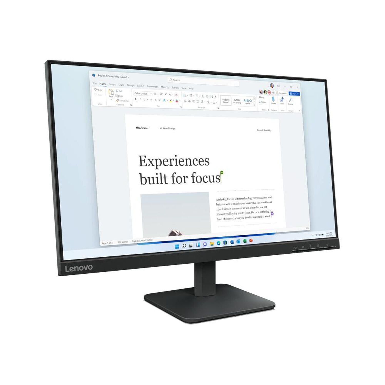 Monitor Lenovo 23.8" FHD 100Hz /  68C2KAC1CL image number 2.0