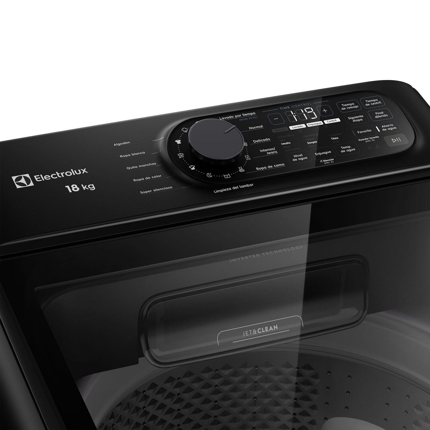 Lavadora Autom&aacute;tica 18kg Carga Superior Inverter Emtl18ib Negra image number 6.0