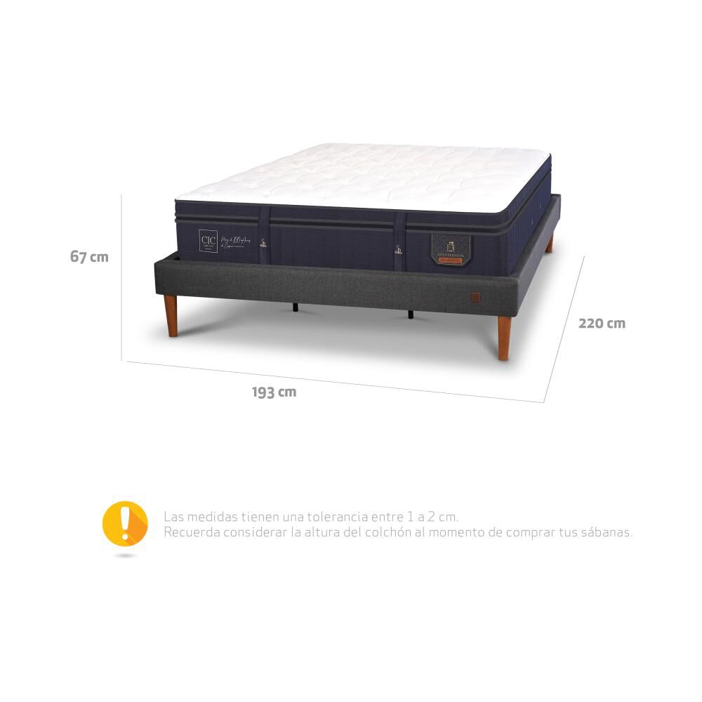 Cama Europea Cic Super Premium / King / Base Normal image number 12.0