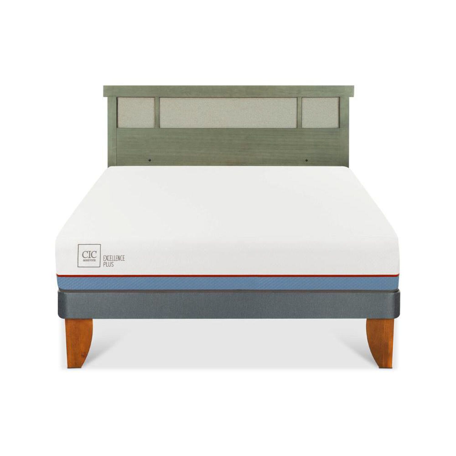 Cama Europea Cic Excellence Plus / 2 Plazas / Base Normal + Respaldo image number 0.0
