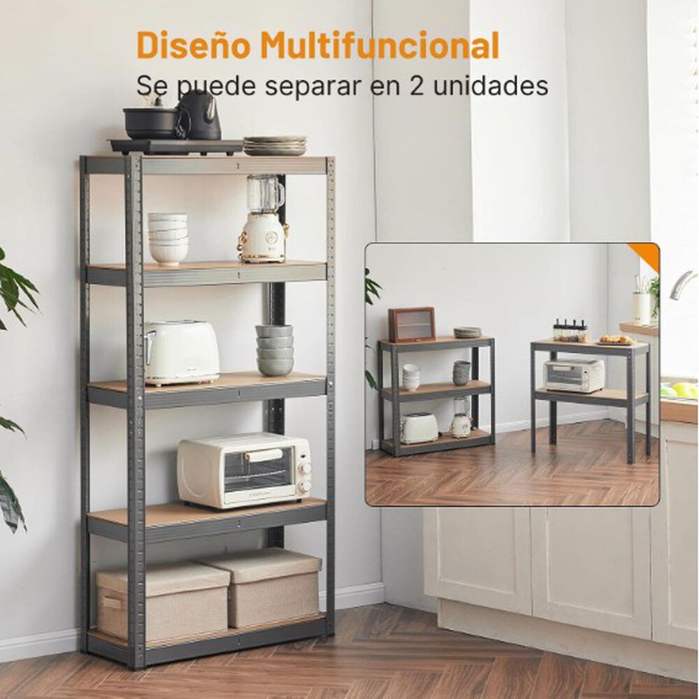 Estante Met&aacute;lico Armable 180x90x40 Armado Facil Sin Pernos image number 4.0