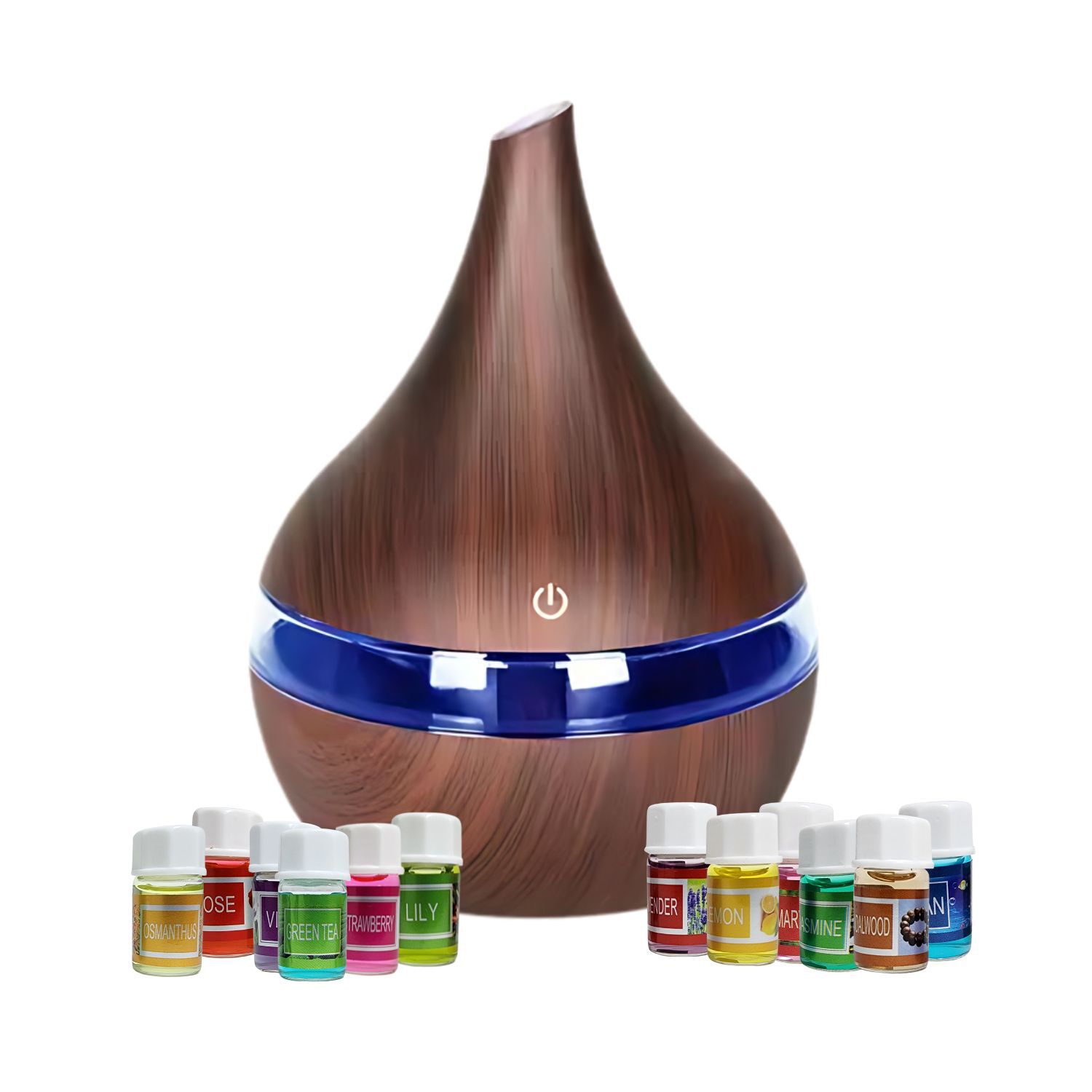 Pack Humidificador Marron Oscuro + 12 Esencias Aromaticas image number 1.0