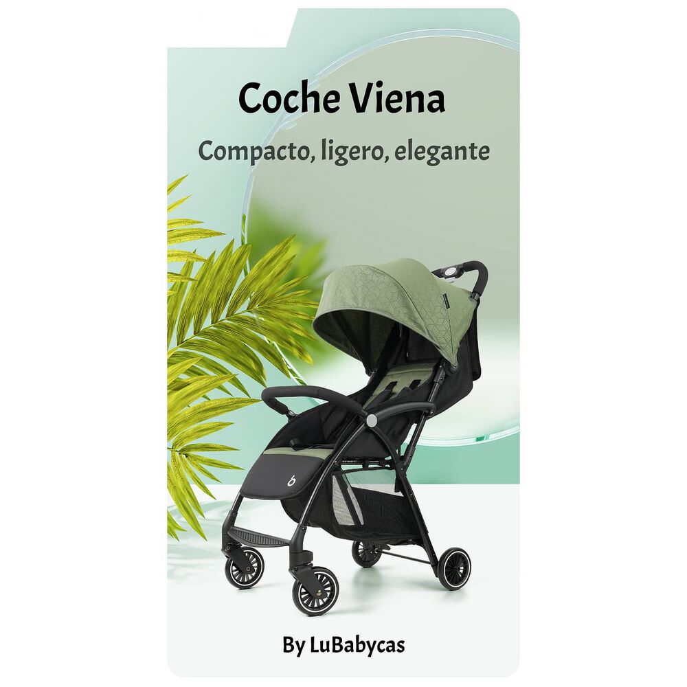 Coche De Paseo &Uacute;ltra Compacto Liviano Viena Gris Lubabycas image number 3.0
