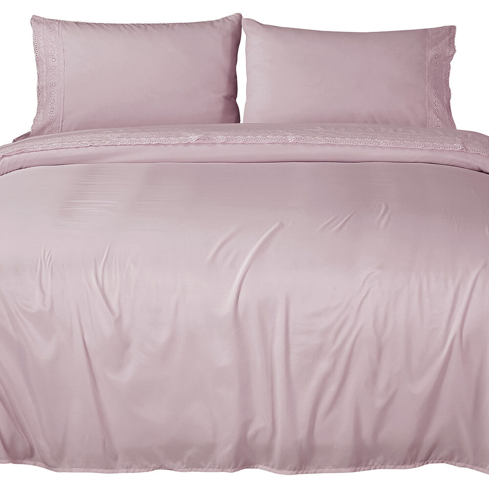 Sábana Broderie King Palo Rosa image number 0.0