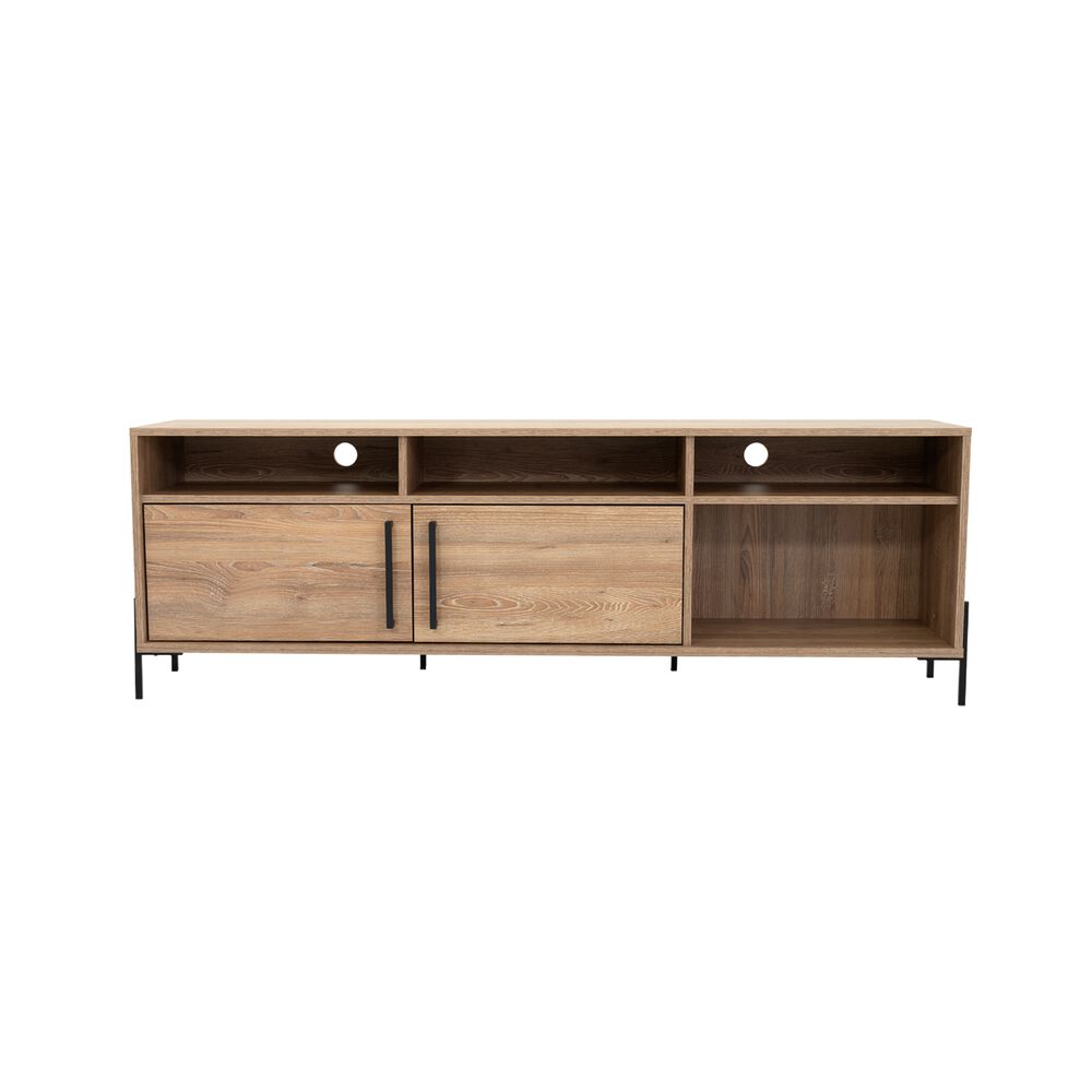 Mesa De Tv 70" Con 2 Puertas 53,4x158,5x34,6 Cm Caf&eacute; Claro image number 3.0