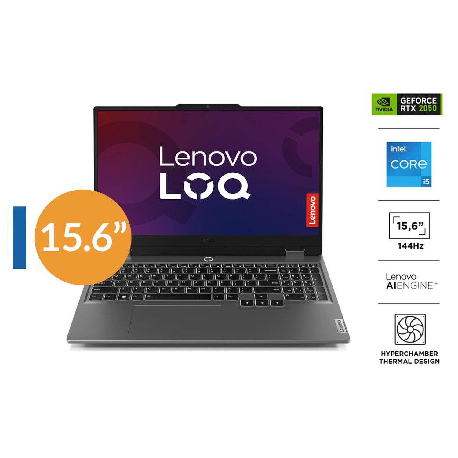 Notebook Gamer 15.6" Lenovo Loq / Intel Core I5 / 8 GB RAM / Nvidia Geforce RTX 2050 / 512 GB SSD image number 0.0