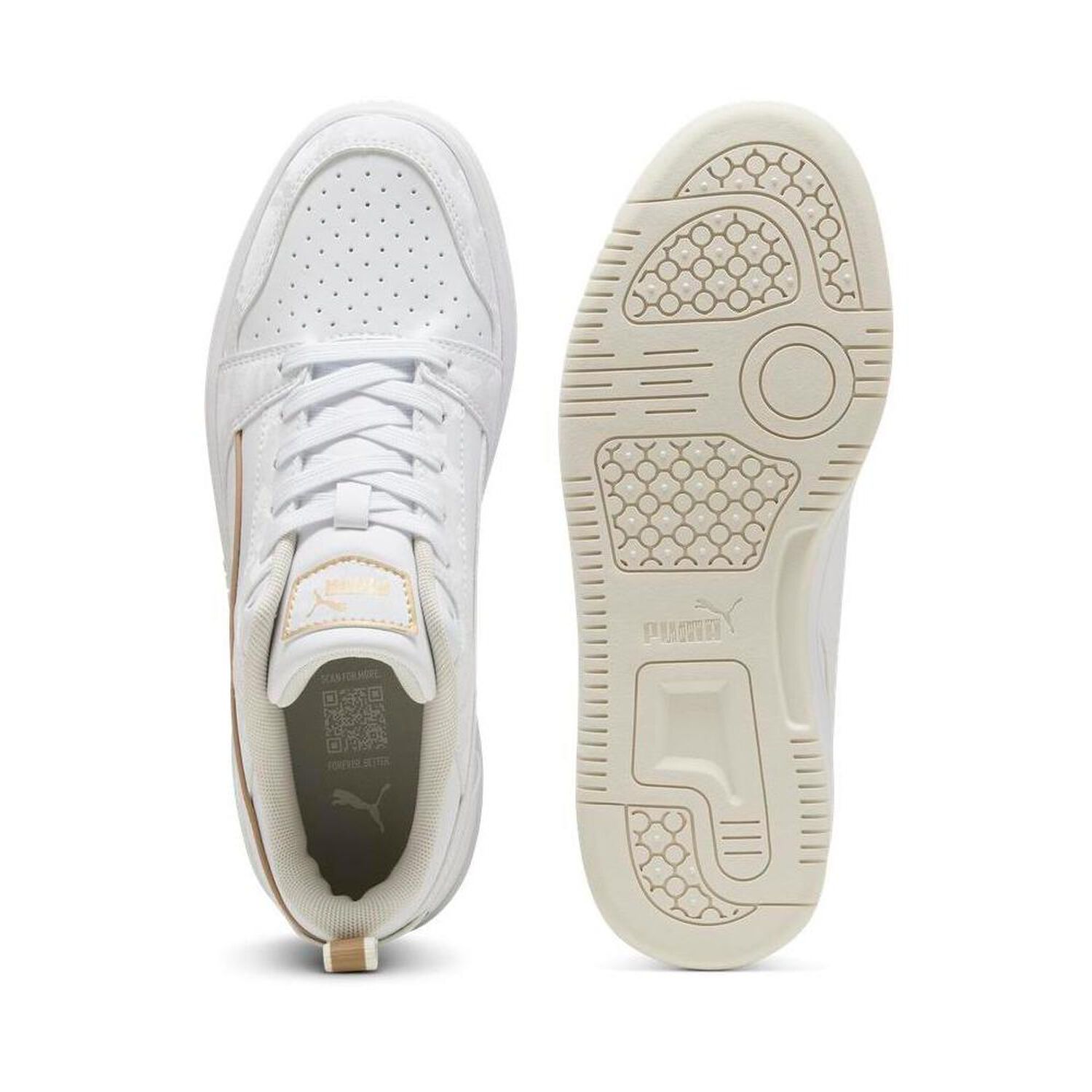Zapatilla Urbana Mujer Puma Rebound V6 Low Dayinight Blanco image number 4.0