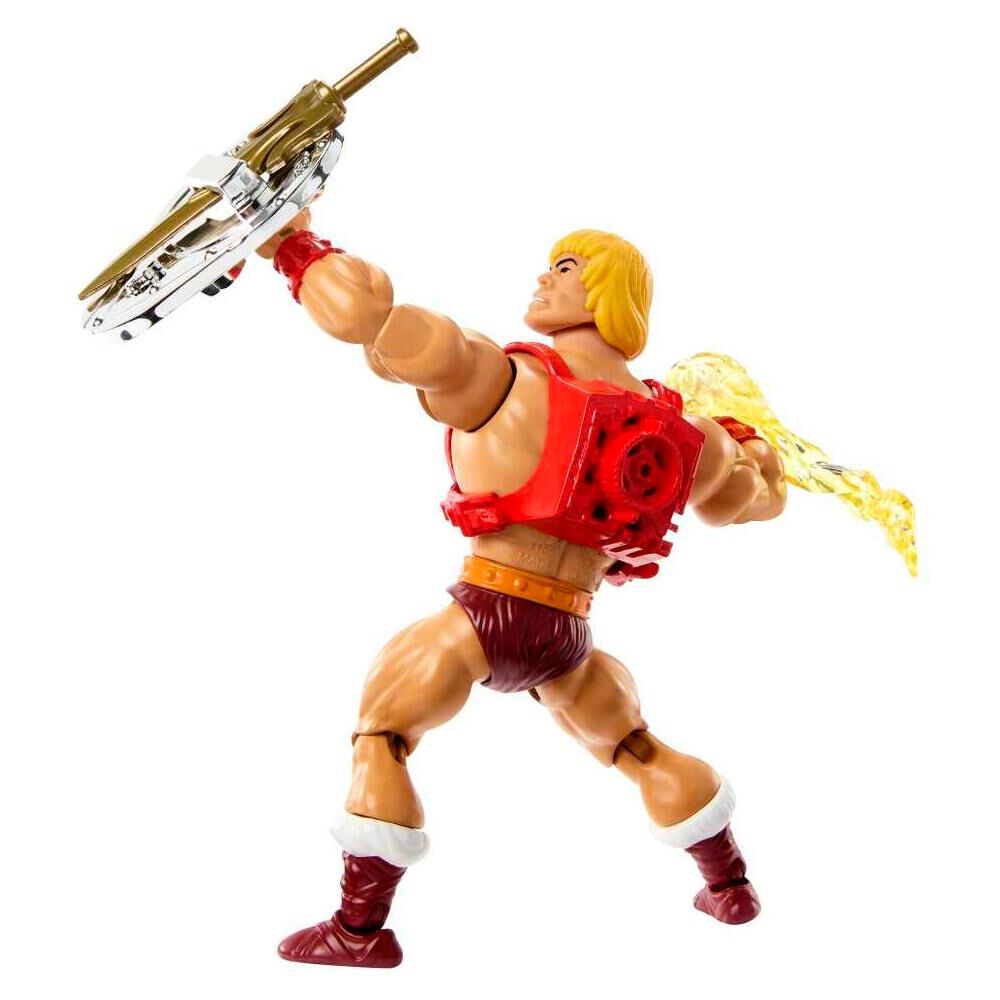 Figura De Acción Masters Of The Universe Deluxe He-man Punch Fulminante 5.5" Con Accesorios image number 1.0