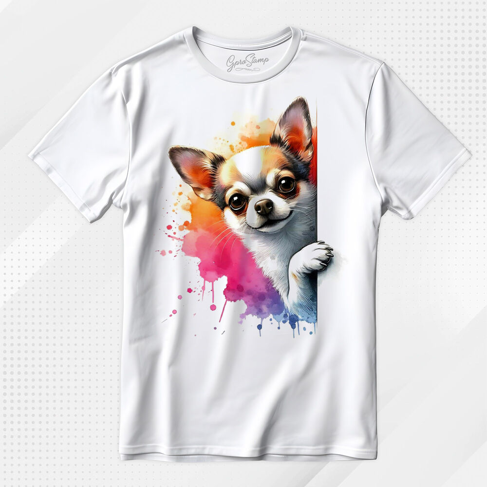 Polera Perro Chihuahua Pintura Gprodis image number 0.0
