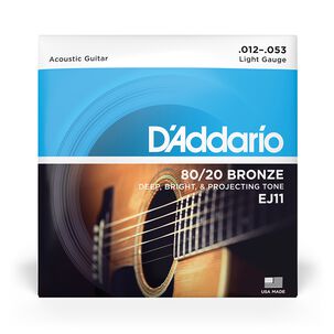 Set Cuerdas Guitarra Acústica 12-53 Ej11 Daddario