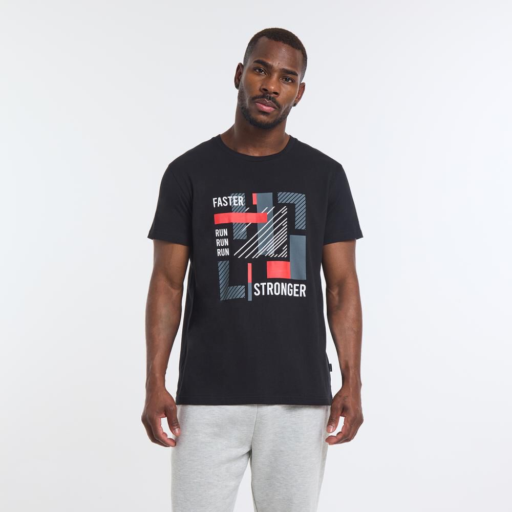 Polera Deportiva Estampada Manga Corta Cuello Redondo Hombre Wetland image number 0.0