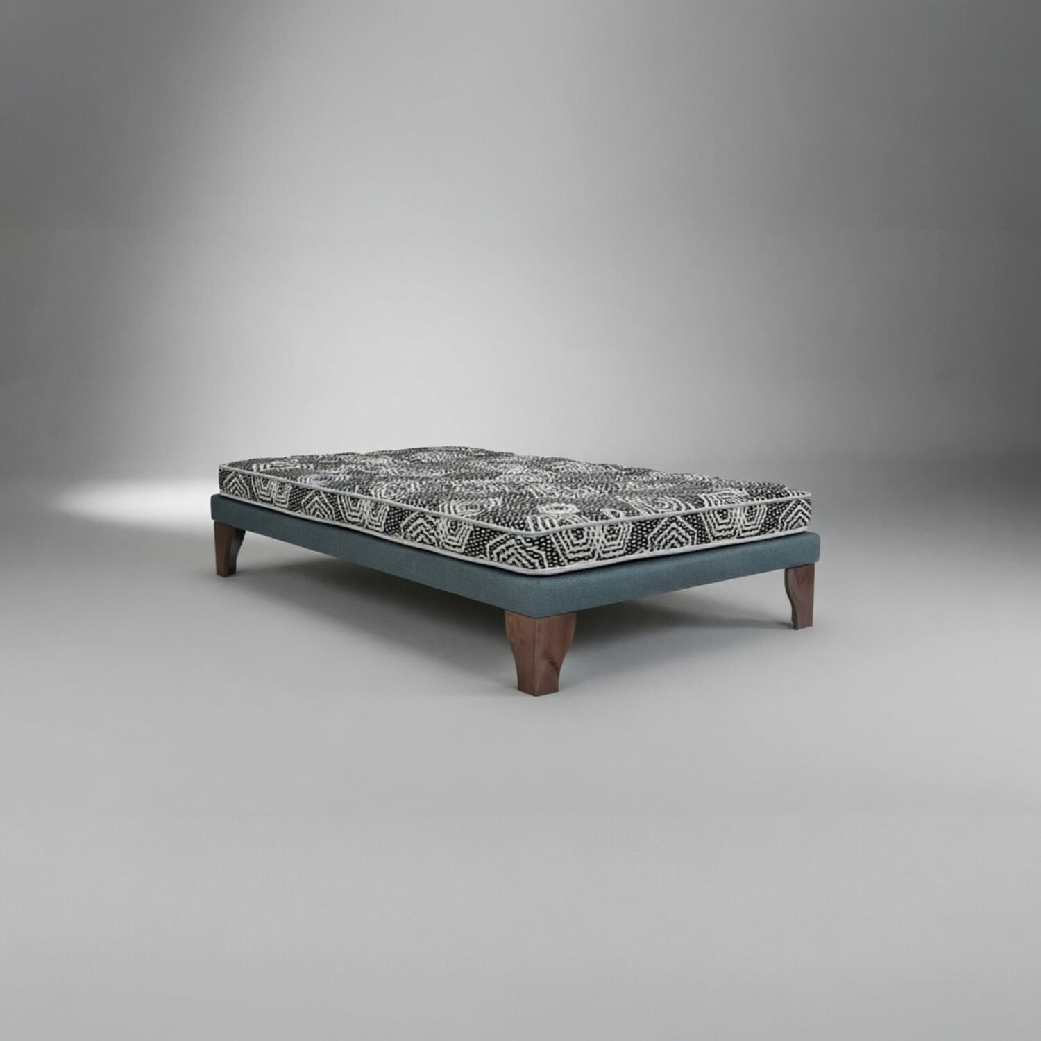 Cama 1.5 Plaza Box 8 Cm L190 Cm + Colchon Modelo Ideal / Con Patas De 19.5 Cm (gris) image number 1.0
