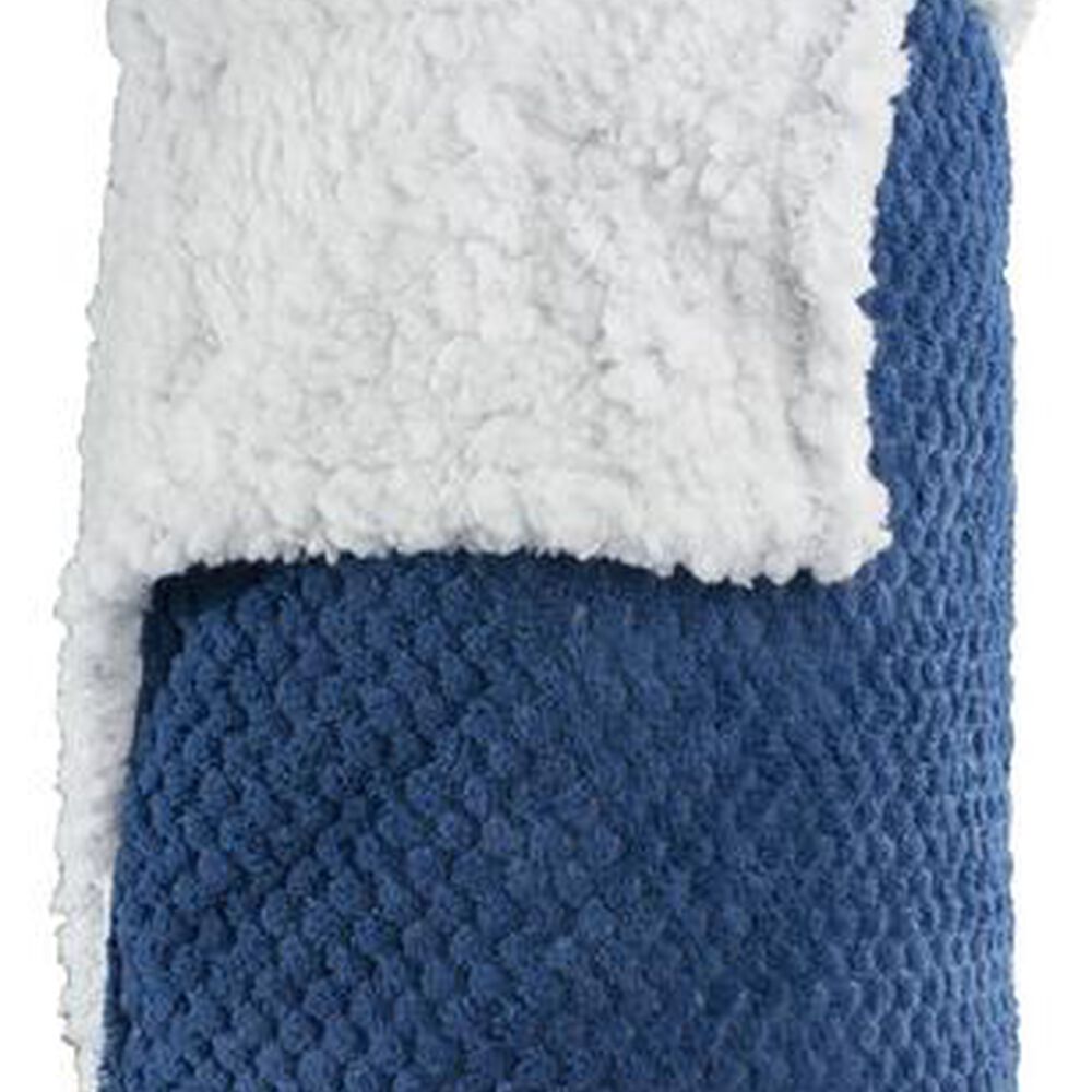 Frazada Andes Chiporro Panal Azul 2 Plaza image number 0.0