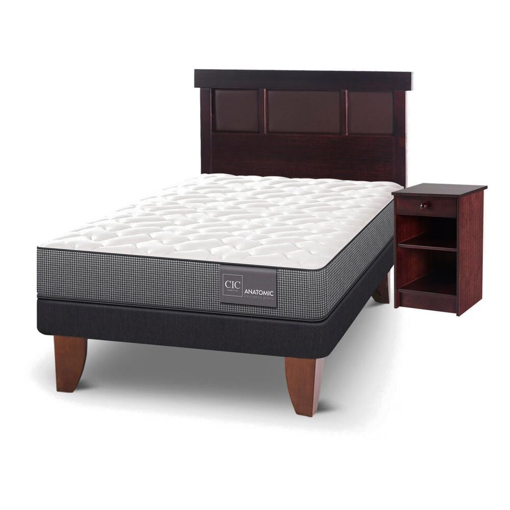 Cama Europea Cic Anatomic / 1.5 Plazas / Base Normal + Set De Maderas image number 2.0