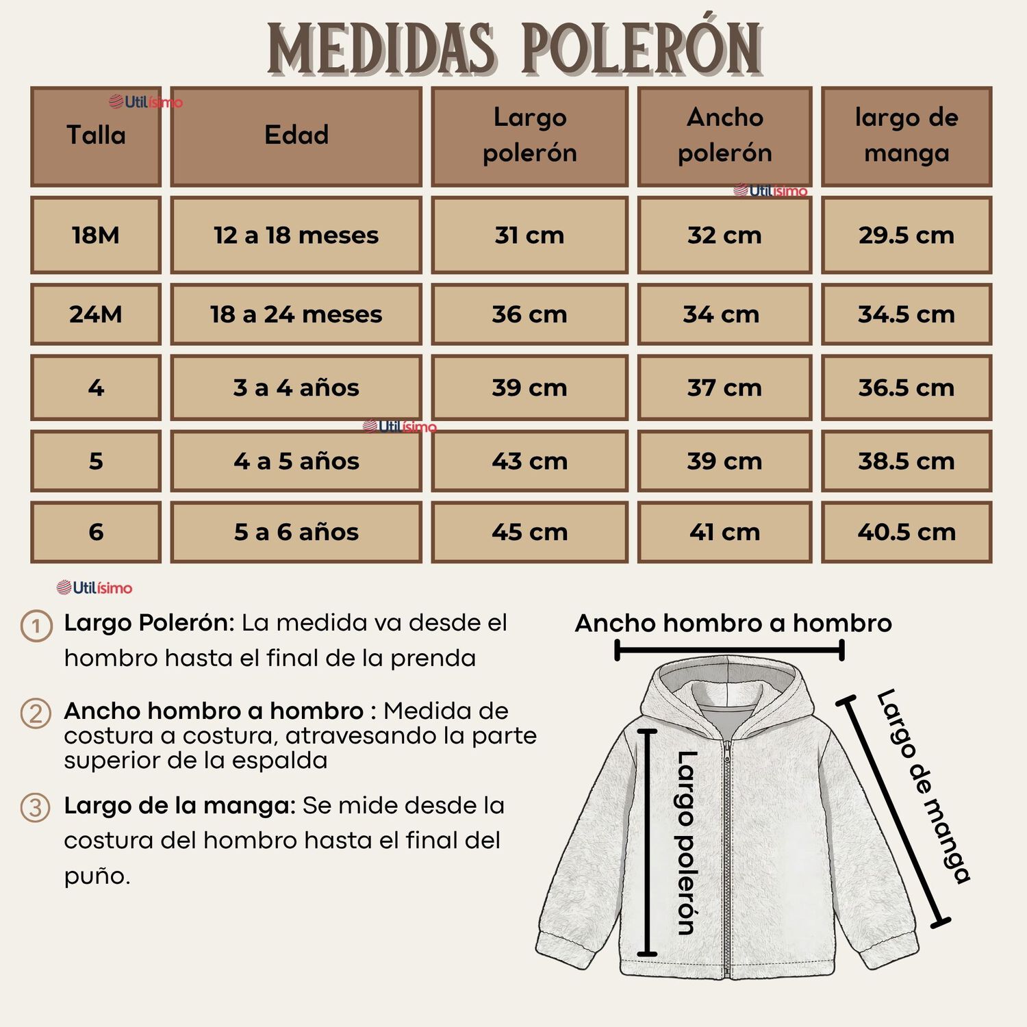 Conjunto 2 Piezas Buzo Poler&oacute;n Pantal&oacute;n Bebe Ni&ntilde;o Poli&eacute;ster Brown image number 3.0