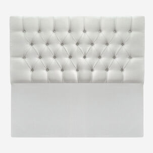 Respaldo De Cama Capitoné Premium Lino Marfíl Queen