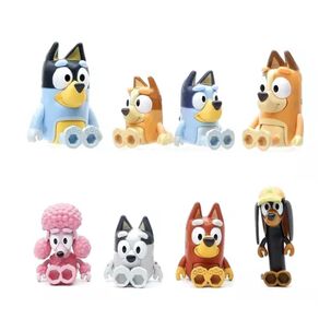 Juguete Set 8 Figuras Articuladas Bluey Y Su Familia Infantil