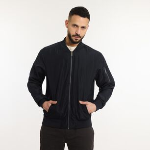 Chaqueta Bomber Slim Cuello Redondo Hombre Az Black