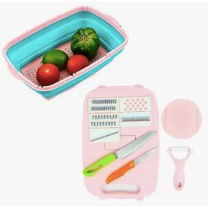 Cortador De Verduras Con Cesta Drenaje Manual Multifuncional