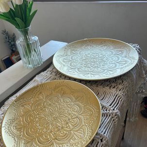 Set De 2 Platos Decorativos - Dise&ntilde;o M&aacute;ndala