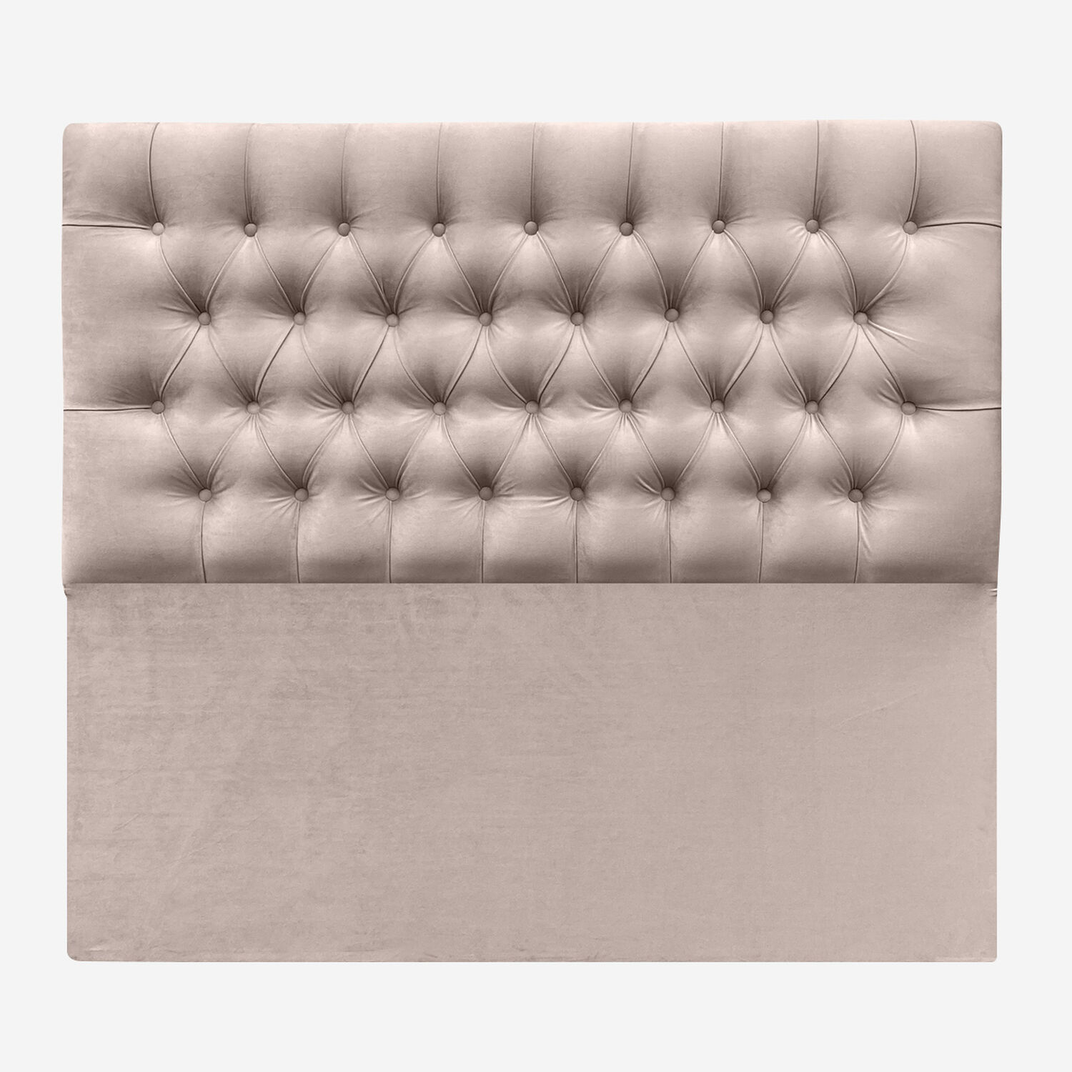Respaldo De Cama Capiton&eacute; Premium Felpa Beige 1 Plaza image number 2.0