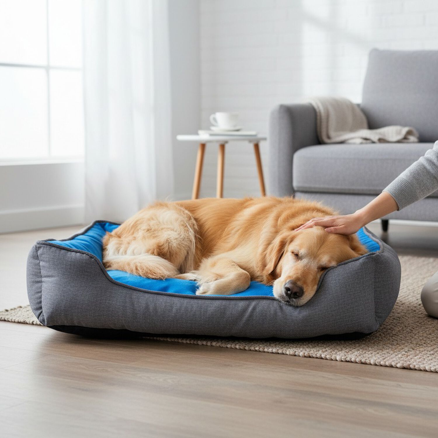 Cama De Mascotas De Espuma - Talla L (90x70) - A Piso (gris) image number 0.0