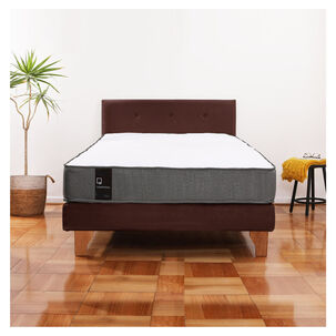 Cama Europea Zen Best 1.5 Plaza Tela Velvet Chocolate + Respaldo