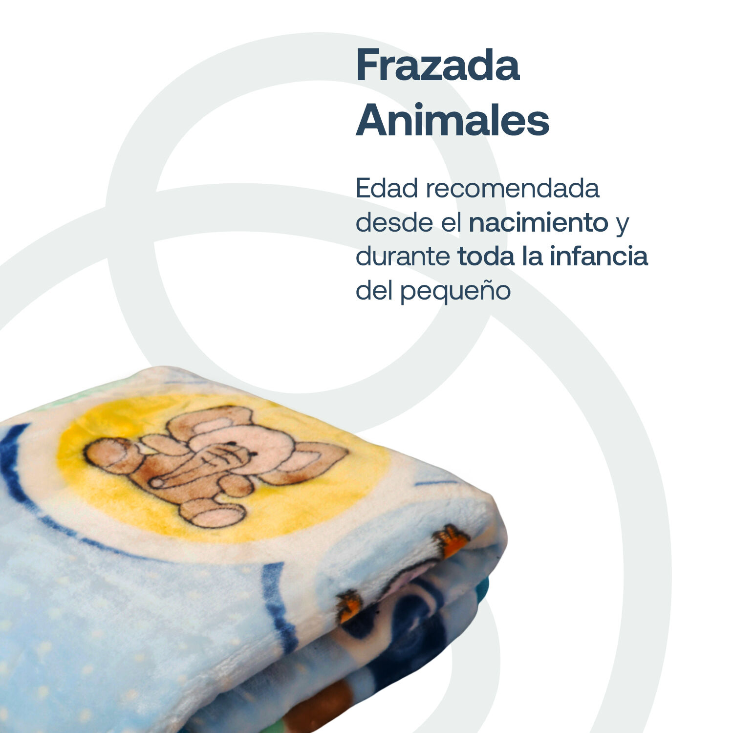 Frazada Animales Celeste Bebesit image number 1.0