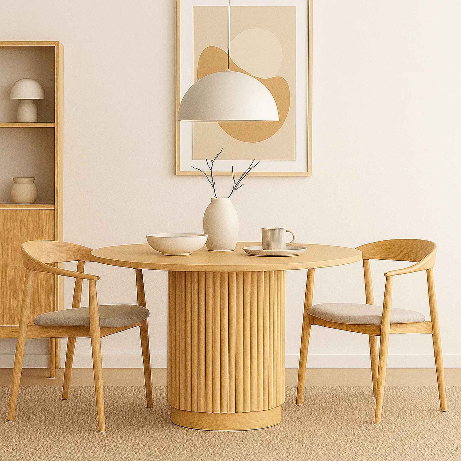 Mesa Redonda N&oacute;rdica Armon&iacute;a De 130 Cm Madera Natural image number 2.0