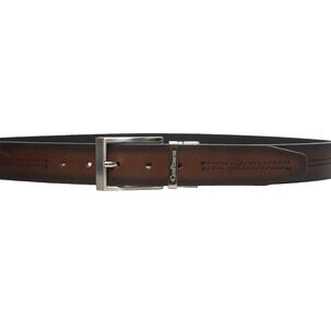 Cinturón Lewis Craftmen Reversible Café 100% Cuero Genuino