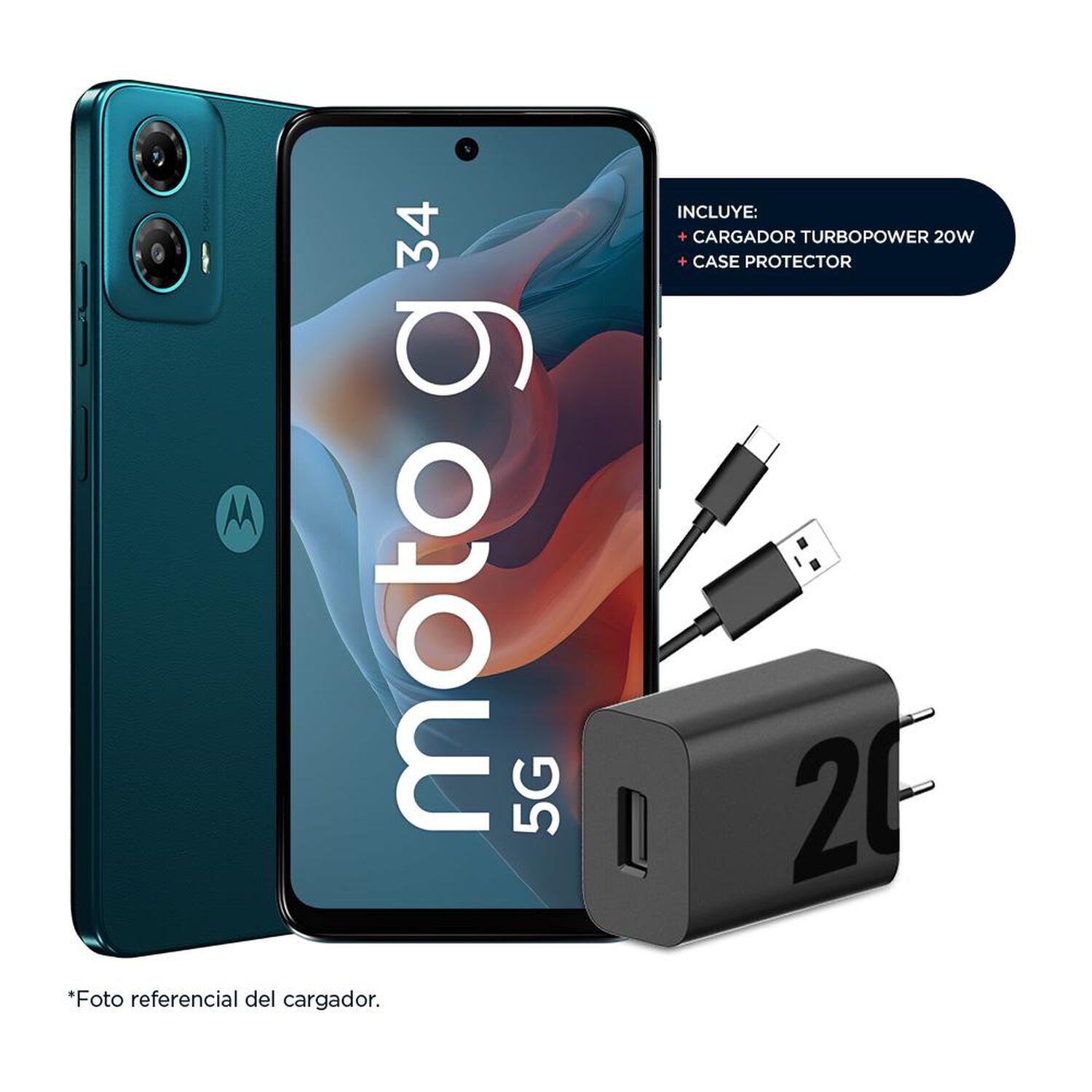 Smartphone Motorola Moto G34 / 5G / 256 GB / Verde Oceano / Liberado image number 7.0