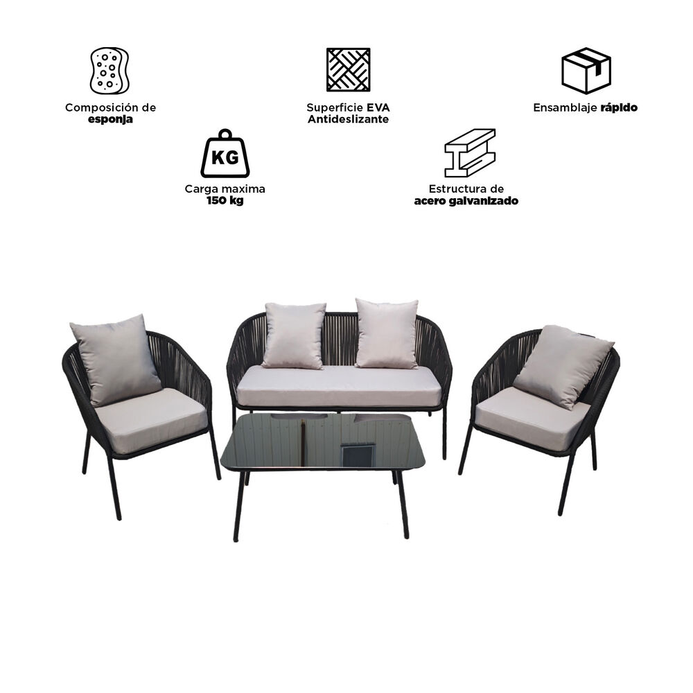Juego De Living Terraza Bari 5 Personas image number 3.0
