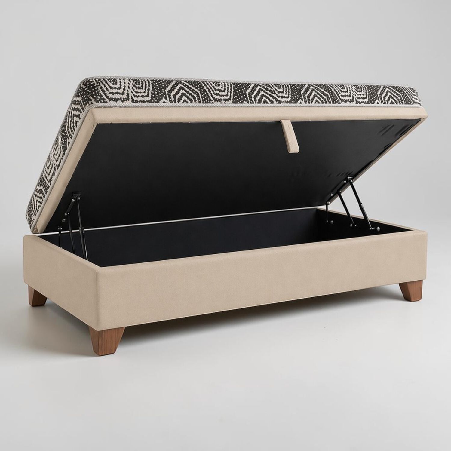 Cama Baul 1.5 Plaza L190 Cm + Colchon Modelo Ideal / Con Patas De 11 Cm (beige) image number 1.0