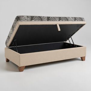 Cama Baul 1.5 Plaza L190 Cm + Colchon Modelo Ideal / Con Patas De 11 Cm (beige)