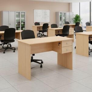 Escritorio 2 Cajones Con Llave Carvalo