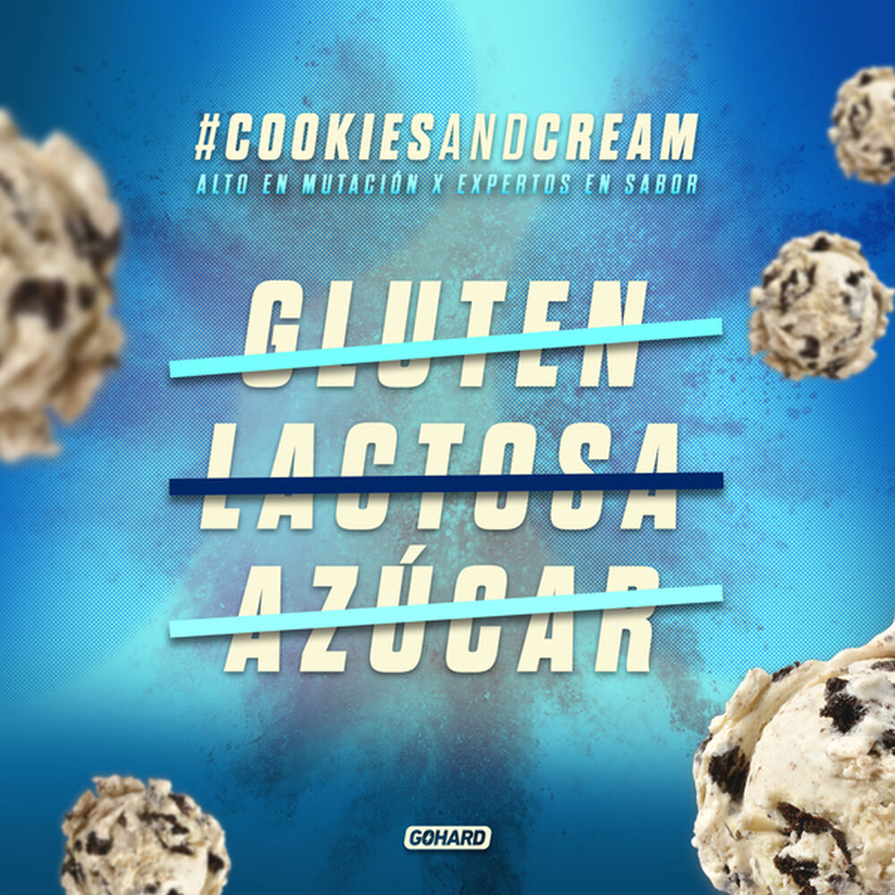 Proteína Vegetal Soya Gohard 1kg Sabor Cookies And Cream image number 2.0