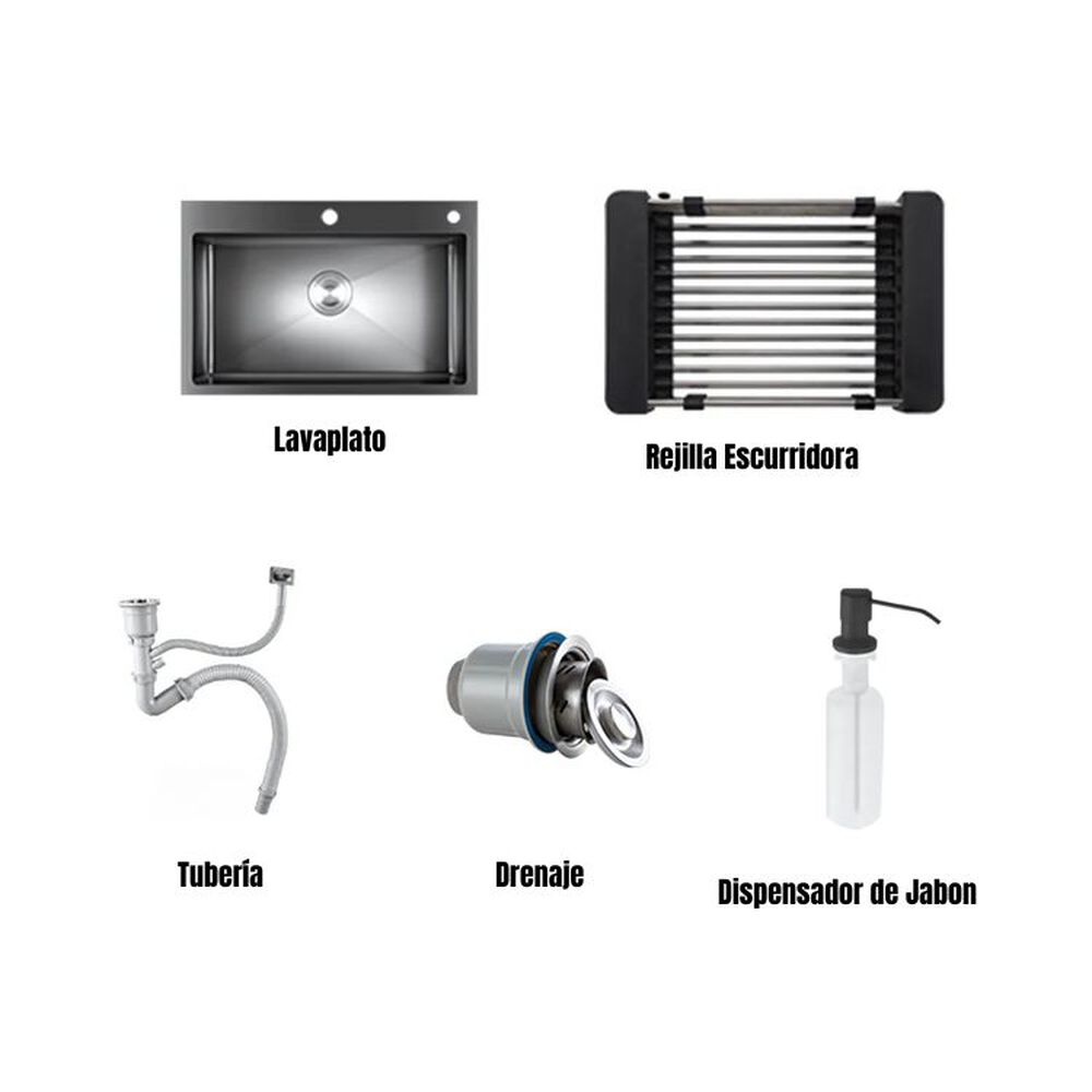 Lavaplatos Mate Acero Inoxidable 44x28 Encastre image number 3.0