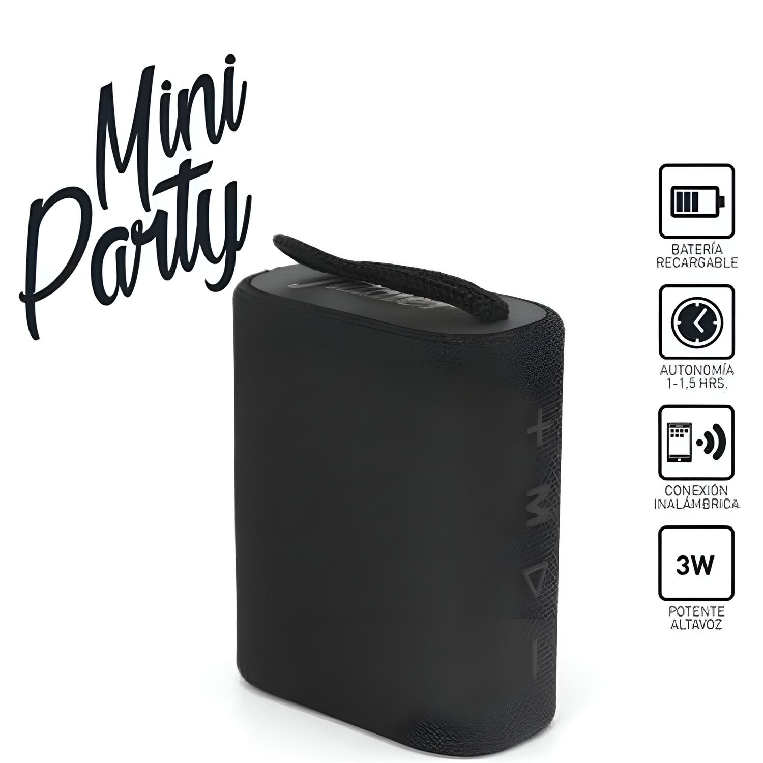 Parlante Portatil Fiddler Mini Party Bluetooth 5 Black 3w image number 3.0