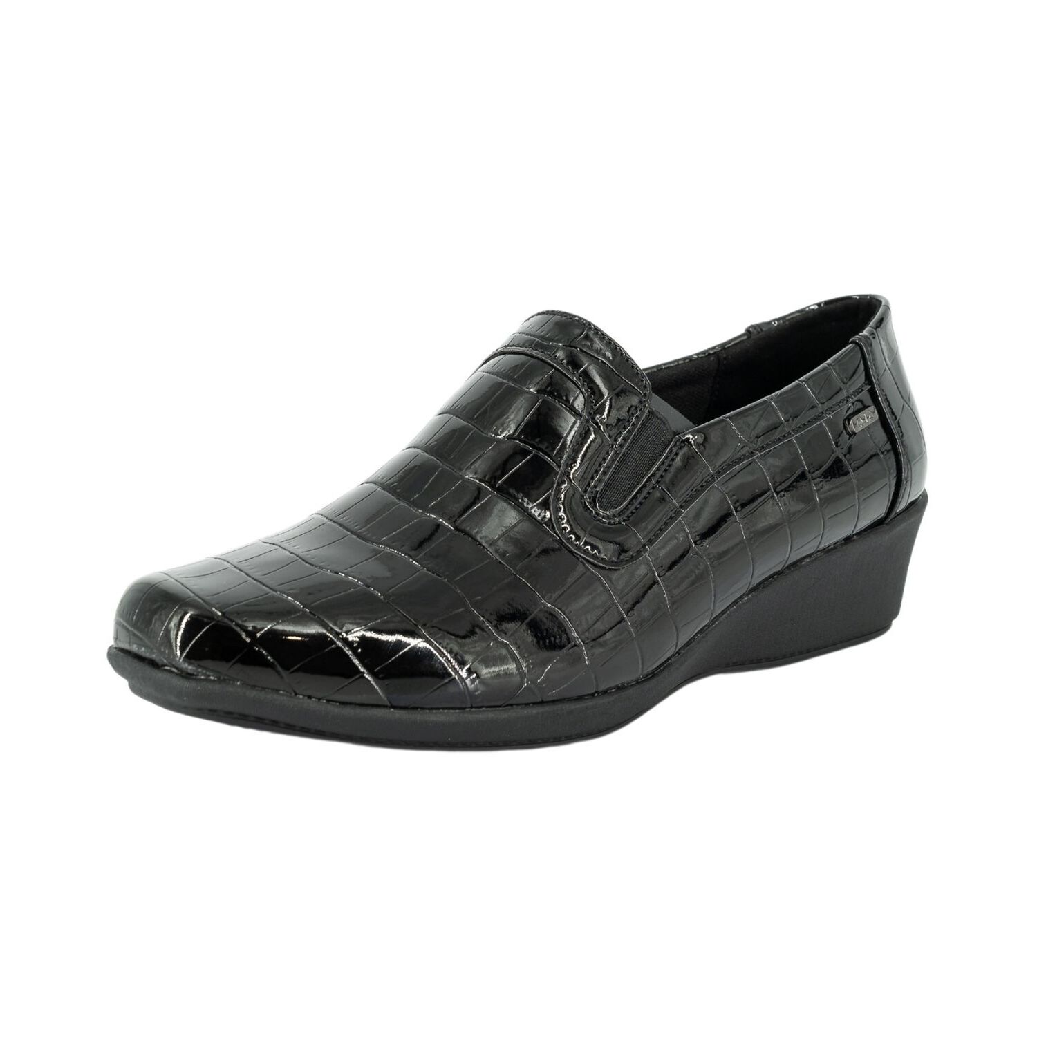 Mocasin Flora Negro Charol Alquimia image number 0.0