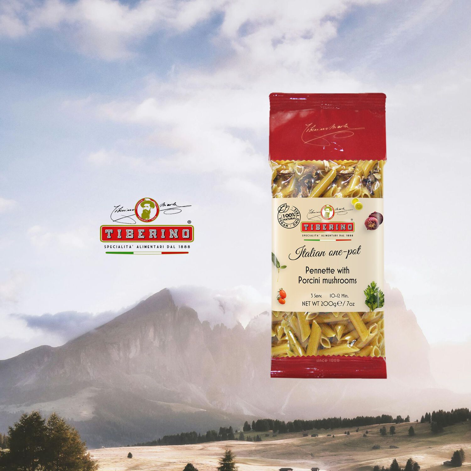 Pasta Pennette Porcini Tiberino 1 X 200 Gr image number 1.0