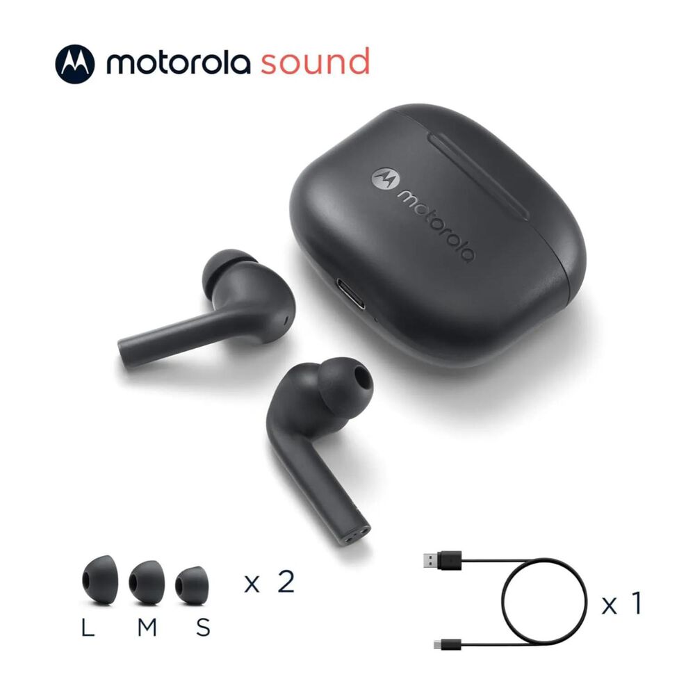 Audifonos Bluetooth Tw Ipx4 Recargables Moto Buds 065 Negro image number 3.0