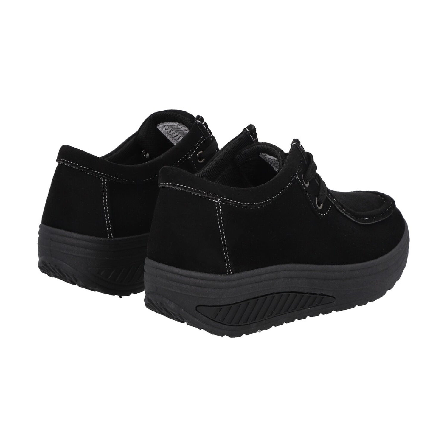 Mocas&iacute;n Mujer Negro Sole/cordones Police image number 4.0