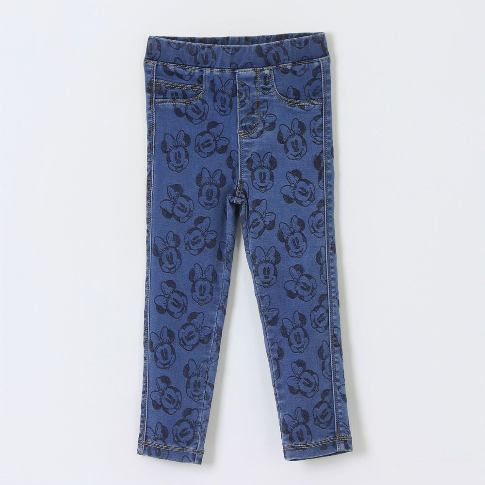 Calza Ni&ntilde;a Full Print Minnie Mouse Azul Oscuro Disney image number 0.0