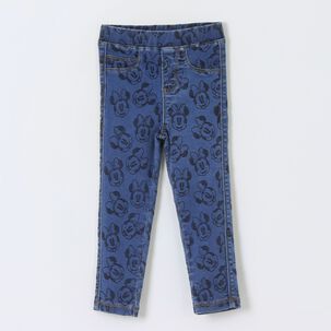 Calza Ni&ntilde;a Full Print Minnie Mouse Azul Oscuro Disney