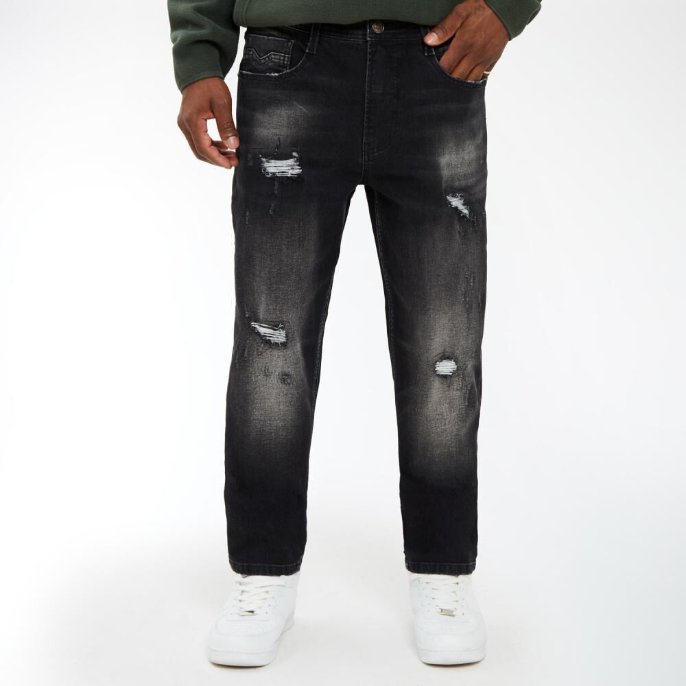 Jeans Roturas Tiro Medio Slim Hombre Rolly Go image number 0.0